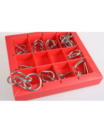 Набор головоломок 10 Metall Puzzles red Eureka 3D Puzzle 473358, 10 головоломок