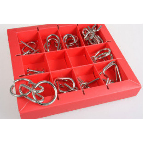 Набор головоломок 10 Metall Puzzles red Eureka 3D Puzzle 473358, 10 головоломок