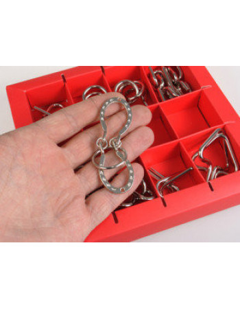 Набор головоломок 10 Metall Puzzles red Eureka 3D Puzzle 473358, 10 головоломок