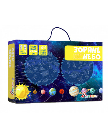 Игра с многоразовыми наклейками  'Карта звездного неба' KP-007 на укр. языке