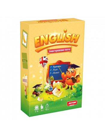 Навчальна настільна гра Лото 'ENGLISH' 0796 ілюстрована
