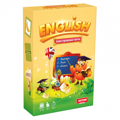 Навчальна настільна гра Лото 'ENGLISH' 0796 ілюстрована