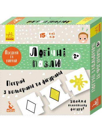 Детские логические пазлы 'Поиграй с цветами и фигурами' 889003 на укр. языке