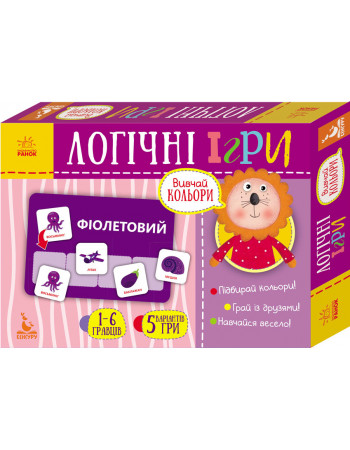 Дитячі логічні ігри 'Вивчай кольори' 918001, 24 картки укр. мовою