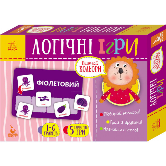 Дитячі логічні ігри 'Вивчай кольори' 918001, 24 картки укр. мовою