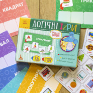 Дитячі логічні ігри 'Вивчай форми' 918002, 24 картки укр. мовою