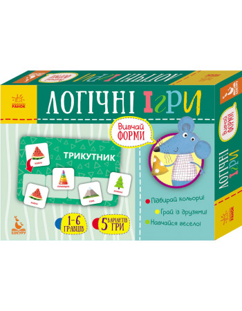 Дитячі логічні ігри 'Вивчай форми' 918002, 24 картки укр. мовою