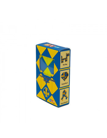 Головоломка Умный кубик 'Змейка сине-желтая' SCU024 (Smart Cube Twisty Puzzle Snake 'Ukraine')
