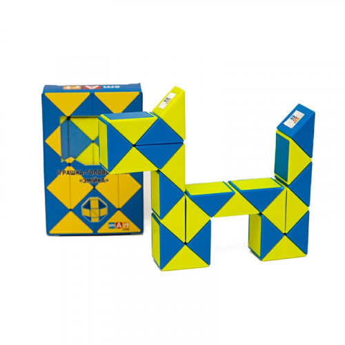 Головоломка Умный кубик 'Змейка сине-желтая' SCU024 (Smart Cube Twisty Puzzle Snake 'Ukraine')