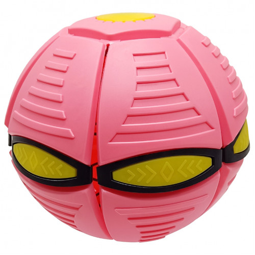 Летящий трансформерный мяч 1002-3(Pink) светится