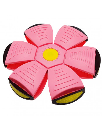 Летящий трансформерный мяч 1002-3(Pink) светится