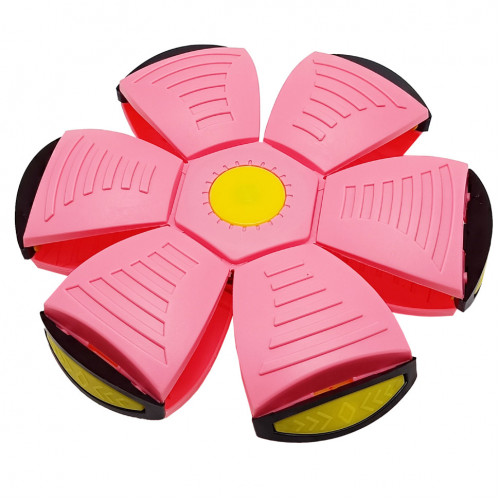 Летящий трансформерный мяч 1002-3(Pink) светится