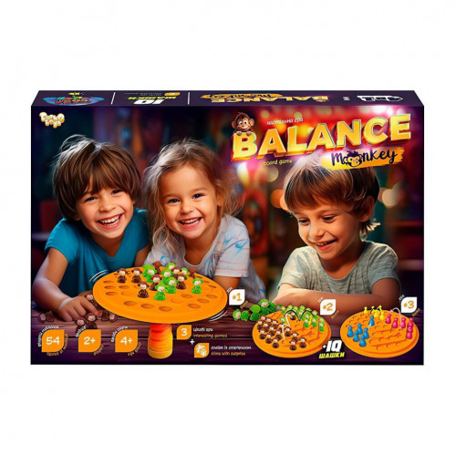 Розвиваюча настільна гра 'Balance Monkey' Danko Toys BalM-02, 54 фігурки мавп