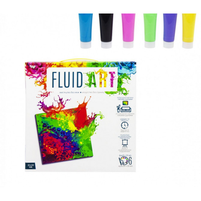 Набір креативної творчості 'Fluid ART' FA-01-01-2-3-4-5, 5 видів  (FA-01-05)