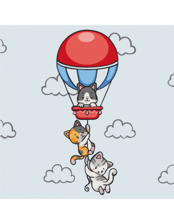 Роспись на холсте 'Котята путешествуют' Bambi 15566-AC 30х30 см