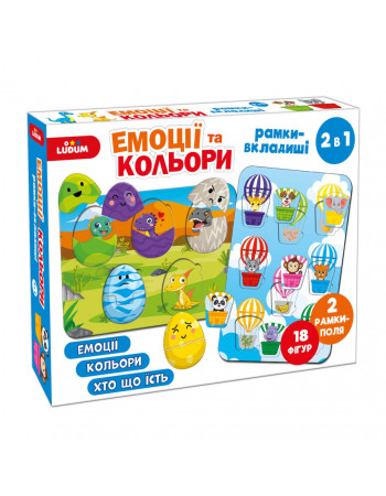 Детские рамки вкладыши 'Эмоции и цвета' ME5032-17, 18 фигурок 2 рамки поля 2в1