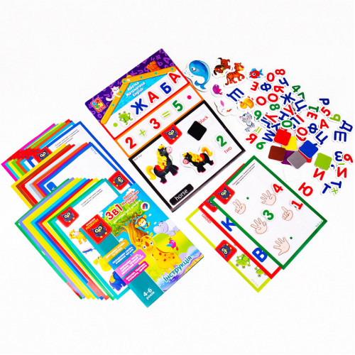 Детская настольная игра 'English, Азбука, Математика' VT5412-04 игра 3в1