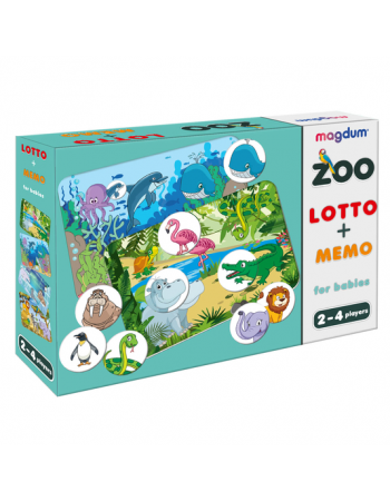 Игра настольная развивающая 'Лото + мемо Зоопарк' ME5032-21 EN