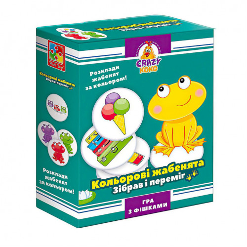Игра настольная 'Цветные лягушата' Vladi Toys VT8025-06 укр