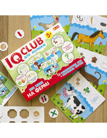 Навчальні пазли. Хто живе на фермі. Iq-club для малюків (у) 13203005