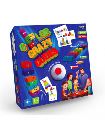 Розвиваюча настільна гра 'Color Crazy Cubes' Danko Toys CCC-02-01U з дзвіночком