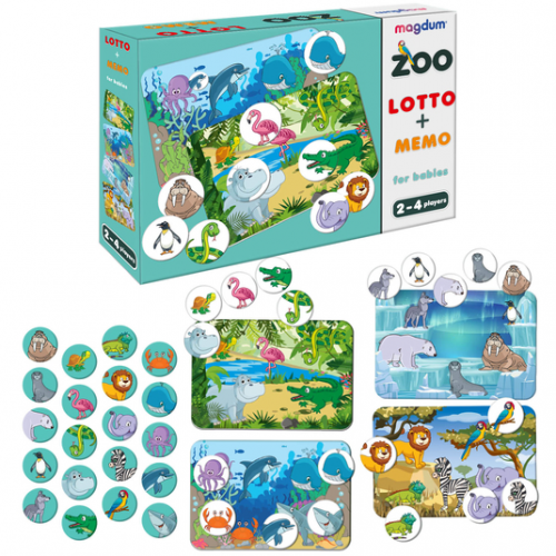 Игра настольная развивающая 'Лото + мемо Зоопарк' ME5032-21 EN