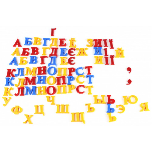 Набор магнитных букв и цифр 0703 EUR на рус,англ,укр. языках