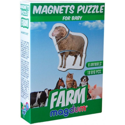 Магнитные пазлы Magdum  'Ферма' ML4031-19 EN
