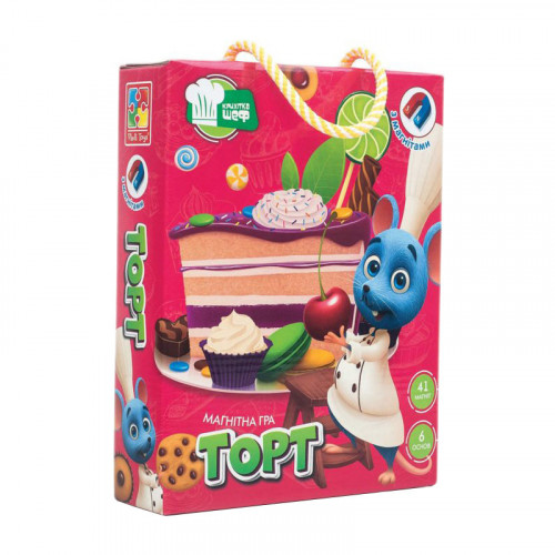 Детская настольная игра Вкусности VT3004 магнитная  'Торт'(укр)