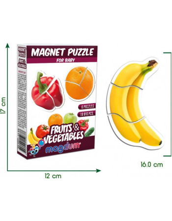 Набор магнитов Magdum Baby puzzle 'Фрукты и овощи' ML4031-25 EN