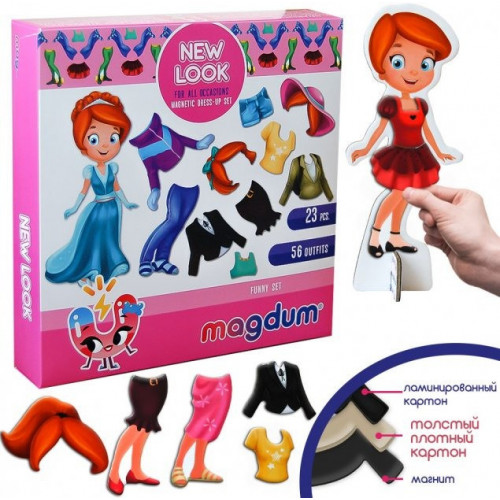 Набір магнітів Magdum 'Лялька з одягом New look' ML4031-14 EN