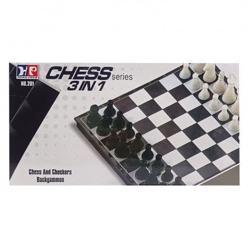 Настольная игра Шахматы нарды шашки 3 в 1 201, 24 x 24 см