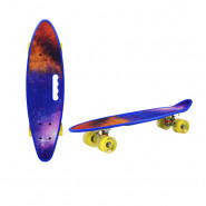 Пенні борд 'Space' 24' Bambi SC20519 з ручкою, PU колеса зі світлом