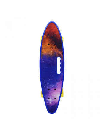 Пенні борд 'Space' 24' Bambi SC20519 з ручкою, PU колеса зі світлом
