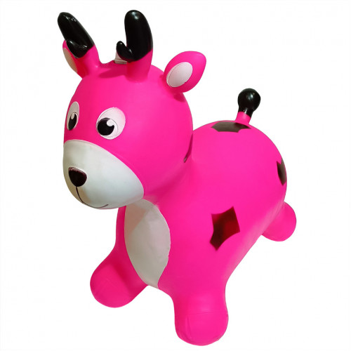 Детская игрушка-прыгун 'Олень' RB2519 музыка, свет Розовый