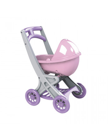 Коляска для ляльок з люлькою Doloni Toys 0121/04 Сіро-рожева