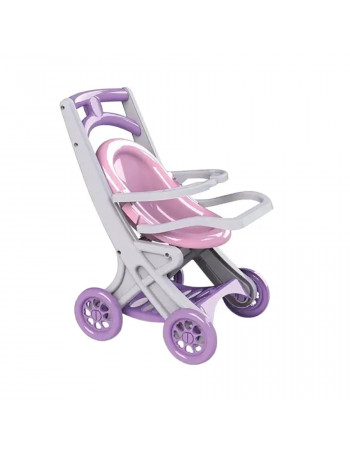 Коляска для ляльок з шезлонгом Doloni Toys 0122/04 Сіро-рожева