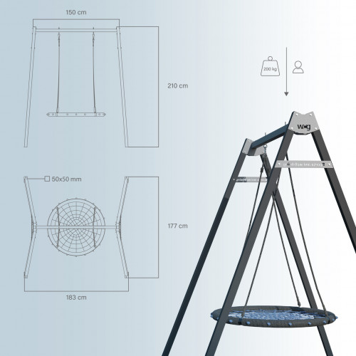 *Каркас для дитячої гойдалки, стійка для підвісної гойдалки WCG 1 Play Frame Одномісна