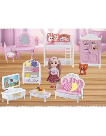 Ігровий набір меблів з лялькою арт. 2027-17