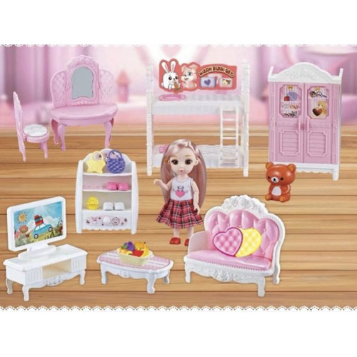 Ігровий набір меблів з лялькою арт. 2027-17