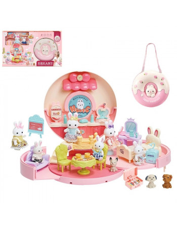 Будинок - рюкзак 'Пончик' з зайчиками арт. 6695