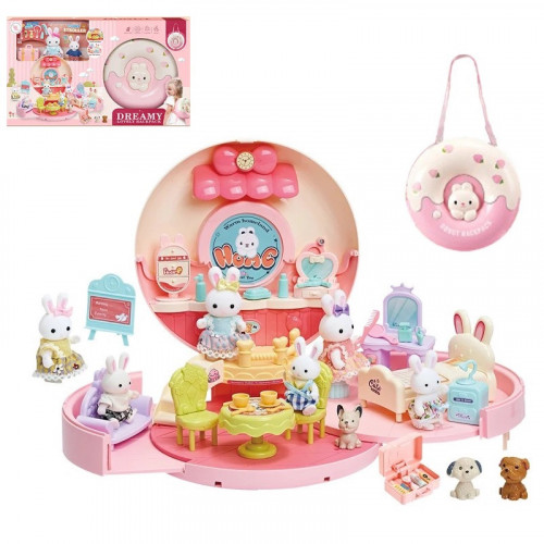 Будинок - рюкзак 'Пончик' з зайчиками арт. 6695