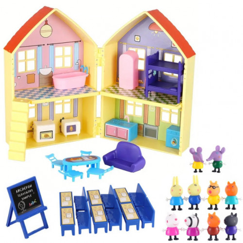 Ігровий набір - будинок з меблями та 10 фігурок 'Свинка Пеппа' (Peppa Pig) арт. 8889-2
