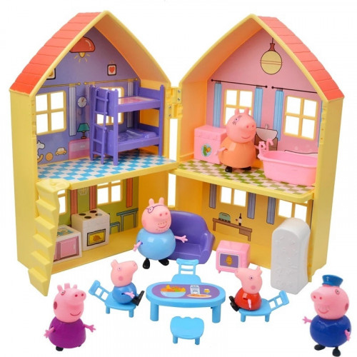 Ігровий набір - будинок з меблями та 6 фігурок 'Свинка Пеппа' (Peppa Pig) арт. 8889-1