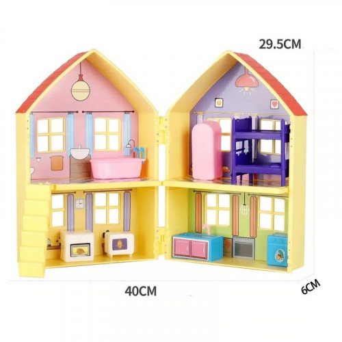 Ігровий набір - будинок з меблями та 10 фігурок 'Свинка Пеппа' (Peppa Pig) арт. 8889-2