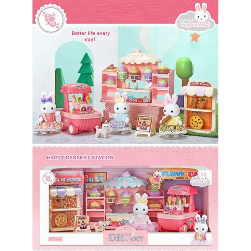 Набір лялькових меблів 'Магазин' із фігуркою зайчика (аналог Sylvanian Families) арт. 6692