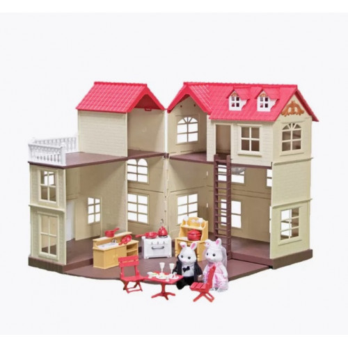 Будиночок аналог Sylvanian Families 'Великий із зайчиками' арт.012-10