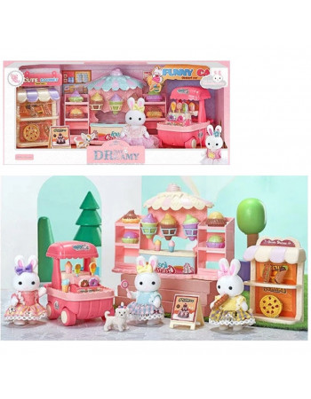 Набір лялькових меблів 'Магазин' із фігуркою зайчика (аналог Sylvanian Families) арт. 6692