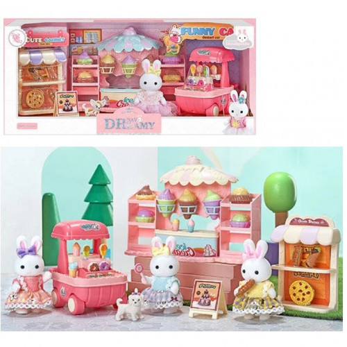 Набір лялькових меблів 'Магазин' із фігуркою зайчика (аналог Sylvanian Families) арт. 6692