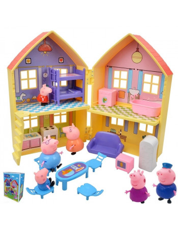 Ігровий набір - будинок з меблями та 6 фігурок 'Свинка Пеппа' (Peppa Pig) арт. 8889-1
